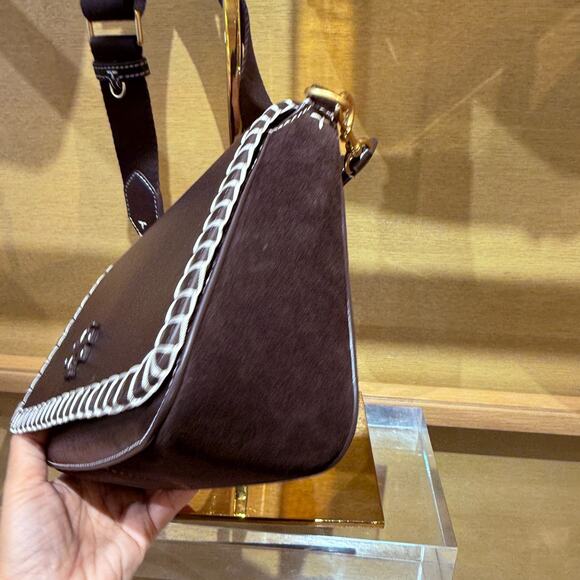 Tory Burch Thea Flap Crossbody 170061 Cedar $675 - Picture 6 of 10